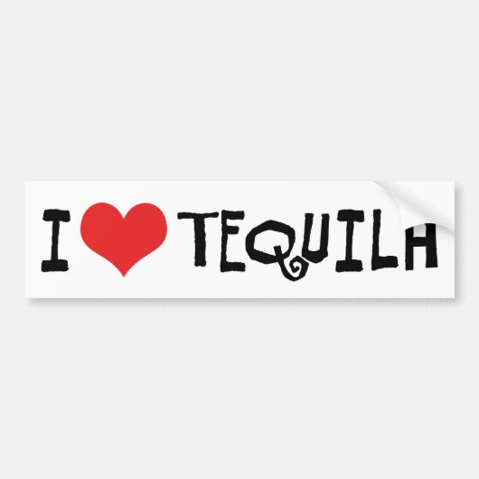 Ik hou van Heart Tequila Bumpersticker (Voorkant)