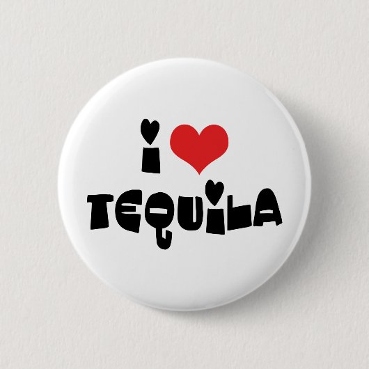 Ik hou van Heart Tequila Ronde Button 5,7 Cm (Voorkant)