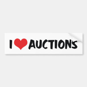 Ik hou van Heart veilingen Bumpersticker