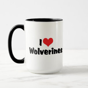 Ik hou van Heart Wolverines Mok