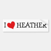 Ik hou van Heather Bumpersticker (Voorkant)