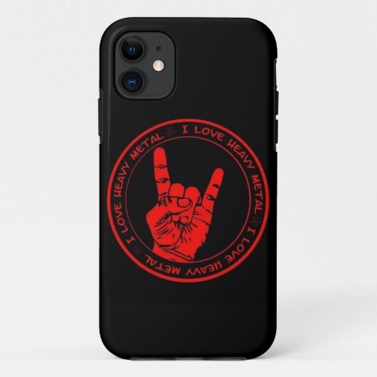 Ik hou van Heavy Metal Radio Case-Mate iPhone Case (Achterkant)