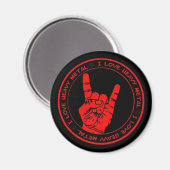 Ik hou van Heavy Metal Radio Magnet (Voorkant / Achterkant)
