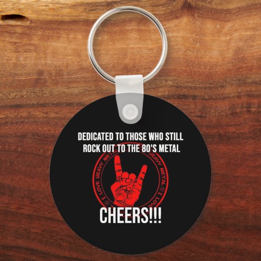 Ik hou van Heavy Metal Radio Sleutelhanger (Achterkant)