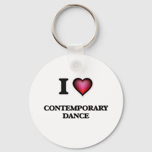 Ik hou van hedendaagse dans sleutelhanger (Voorkant)