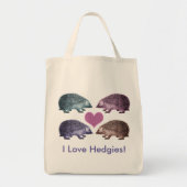 Ik hou van Hedgies! - Vier Schattige egel Tote Bag (Voorkant)
