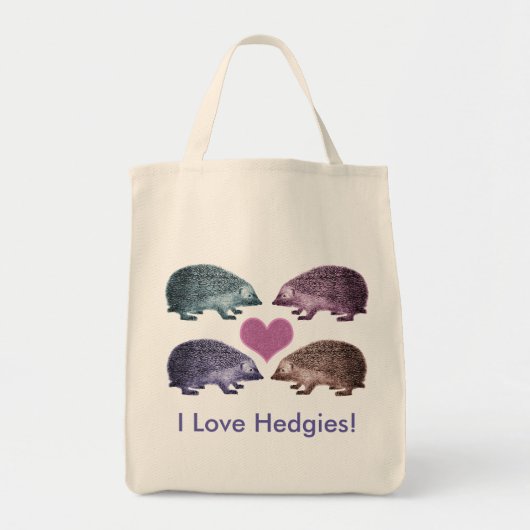 Ik hou van Hedgies! - Vier Schattige egel Tote Bag (Voorkant)