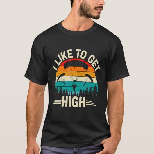 Ik Hou Van Heel Hoog Springen Skydiver Skydiving T-shirt (Voorkant)