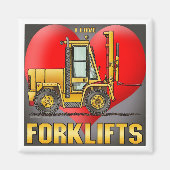 Ik hou van heftruck magneet (Voorkant)