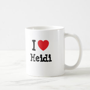 Ik hou van Heidi hart T-Shirt Koffiemok