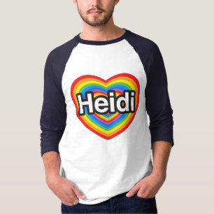 Ik hou van Heidi. Ik hou van je Heidi. Hart T-shirt
