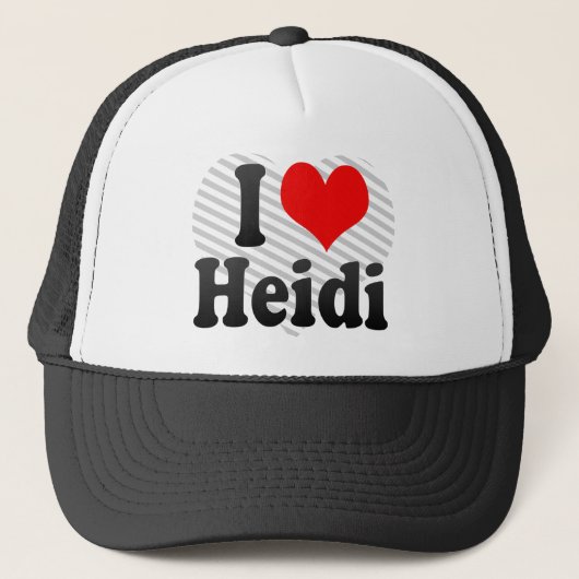 Ik hou van Heidi Trucker Pet (Voorkant)