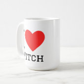 Ik hou van heks koffiemok (Voorkant links)