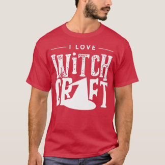 Ik hou van hekserij Broom Witch Witcher Witcher T-shirt