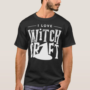 Ik hou van hekserij Broom Witch Witcher Witcher T-shirt
