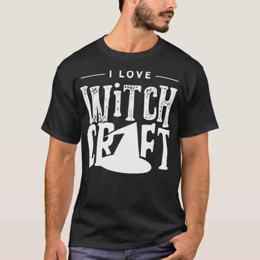 Ik hou van hekserij Broom Witch Witcher Witcher T-shirt (Voorkant)