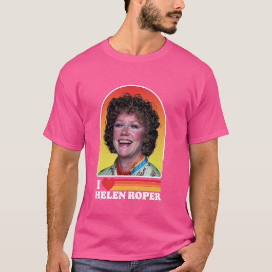 Ik hou van Helen Roper Three's Company Mrs Roper R T-shirt (Voorkant)