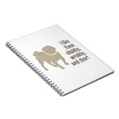 Ik hou van hen, Chubby, Kreukvrij en Kort - Pug Notitieboek (Rechterzijde)