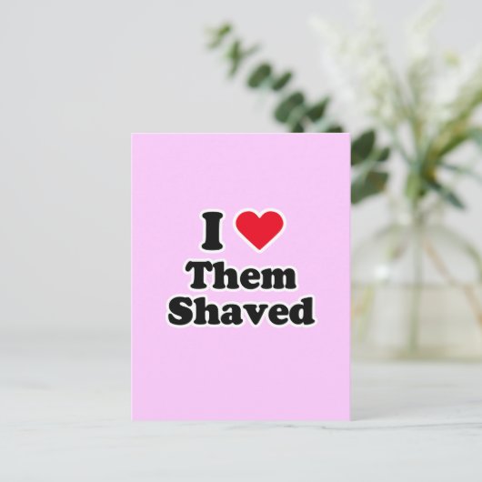 Ik hou van hen geschoren briefkaart (Staand voorkant)