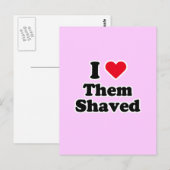 Ik hou van hen geschoren briefkaart (Voorkant / Achterkant)