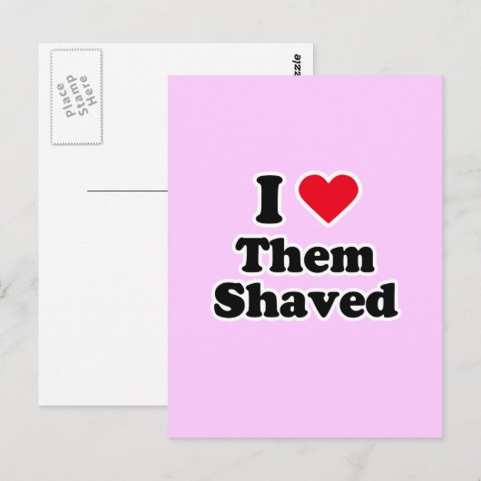 Ik hou van hen geschoren briefkaart (Voorkant / Achterkant)