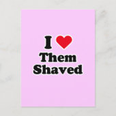 Ik hou van hen geschoren briefkaart (Voorkant)