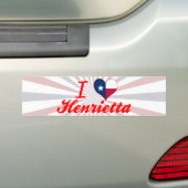 Ik hou van Henrietta, Texas Bumpersticker (Op auto)