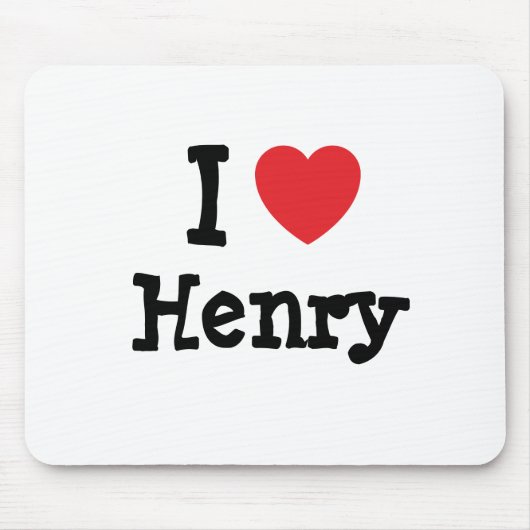 Ik hou van Henry hart T-Shirt Muismat (Voorkant)