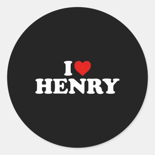 Ik hou van Henry He Ronde Sticker (Voorkant)