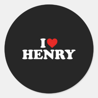 Ik hou van Henry He Ronde Sticker