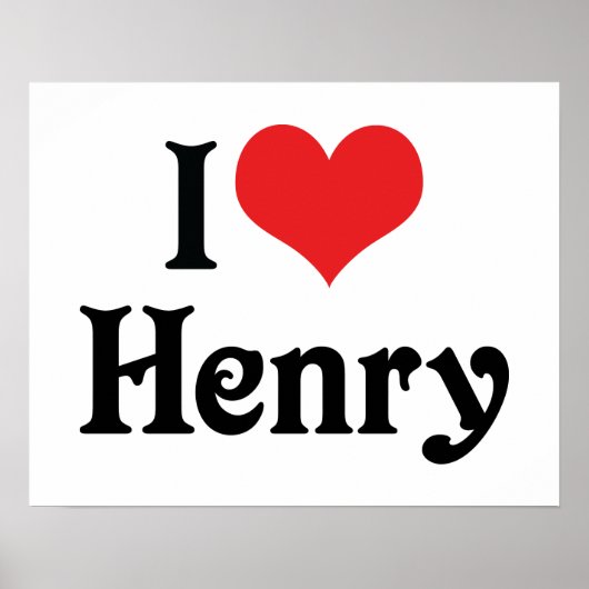 Ik hou van Henry Poster (Voorkant)