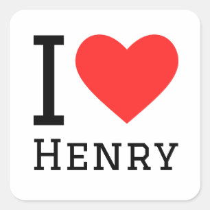 Ik hou van henry vierkante sticker