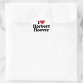 Ik hou van Herbert Hoover Ronde Sticker (Tas)