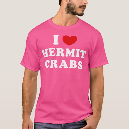 Ik hou van heremietkreeften in hart-heremietkreeft t-shirt (Voorkant)