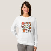 Ik hou van Herfst Autumn Leaves Pumpkins T-shirt (Voorkant volledig)