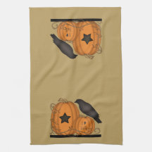 Ik hou van Herfst Crow Pumpkin-handdoek