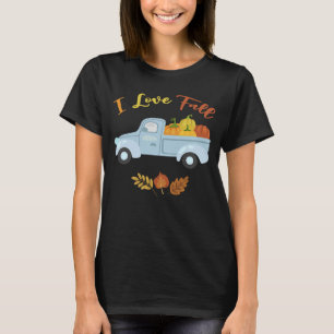Ik hou van Herfst Cute Autumn Changing Leaves T-shirt