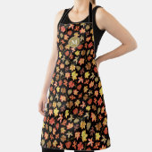 Ik hou van herfst herfstbladeren patroon monogramm schort (Insitu)