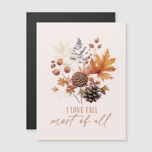 Ik hou van Herfst het meest van alle bladeren blad (Voorkant / Achterkant)