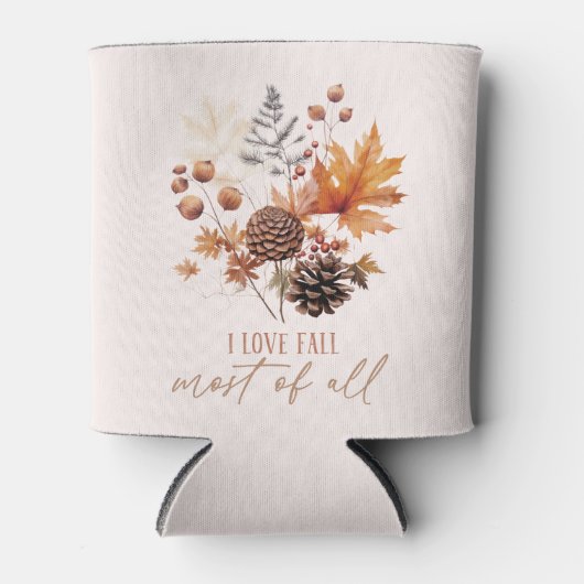 Ik hou van Herfst het meest van alle bladeren blad Blikjeskoeler