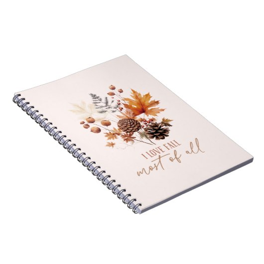 Ik hou van Herfst het meest van alle bladeren blad Notitieboek (Rechterzijde)