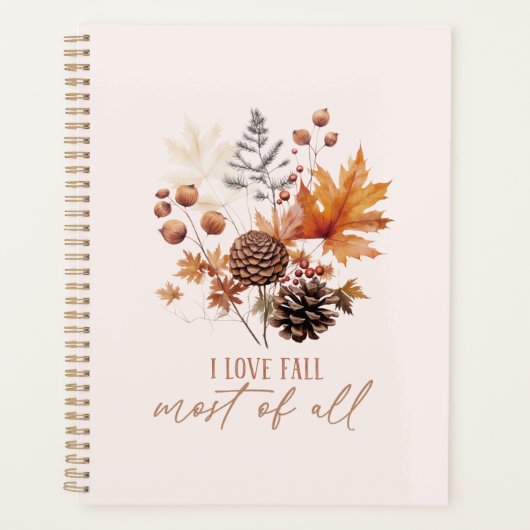 Ik hou van Herfst het meest van alle bladeren blad Planner (Voorkant)