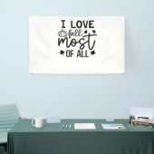 Ik hou van Herfst, het meest van alle klassieke T- Spandoek (Beurs)