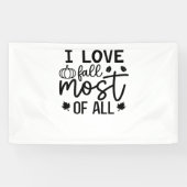 Ik hou van Herfst, het meest van alle klassieke T- Spandoek (Horizontaal)