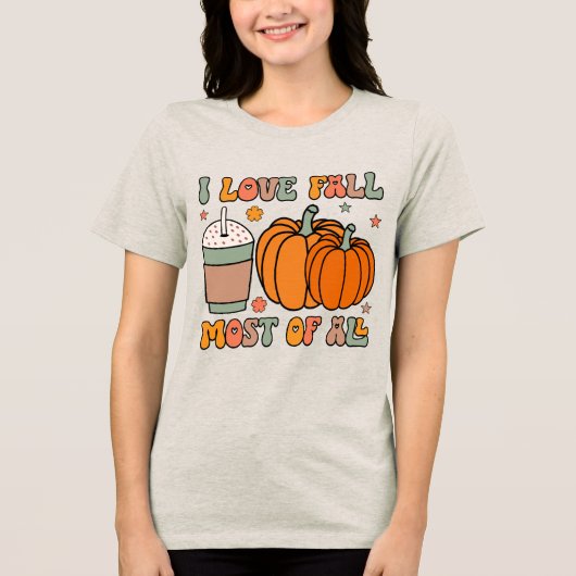 Ik hou van Herfst, het meest van alle T-shirts - S (Voorkant)