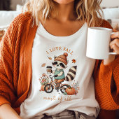 Ik hou van Herfst het meest van alle  wasbeer T-shirt