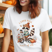 Ik hou van Herfst het meest van alle  wasbeer T-shirt