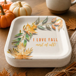 Ik hou van Herfst het meeste papier Bord