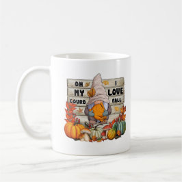 Ik hou van herfst kabouter gepersonaliseerd koffiemok