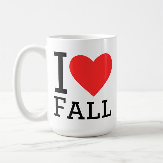 Ik hou van herfst koffiemok (Links)